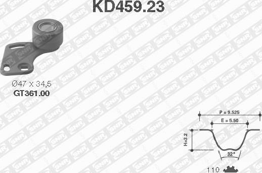 SNR KD459.23 - Timing Belt Set autospares.lv