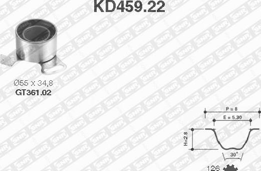 SNR KD459.22 - Timing Belt Set autospares.lv