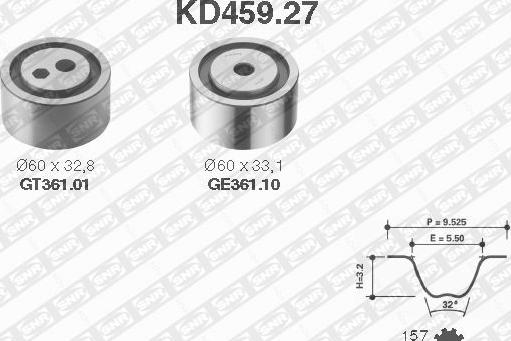 SNR KD459.27 - Timing Belt Set autospares.lv