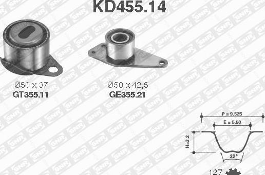 SNR KD455.14 - Timing Belt Set autospares.lv