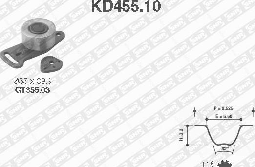 SNR KD455.10 - Timing Belt Set autospares.lv