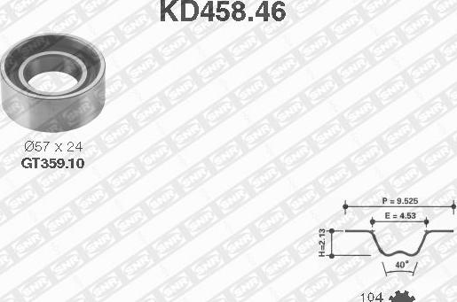 SNR KD458.46 - Timing Belt Set autospares.lv