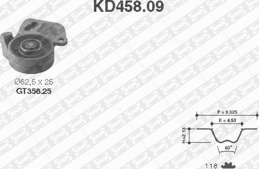 SNR KD458.09 - Timing Belt Set autospares.lv
