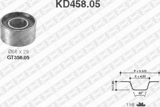 SNR KD458.05 - Timing Belt Set autospares.lv