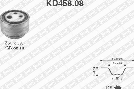 SNR KD458.08 - Timing Belt Set autospares.lv