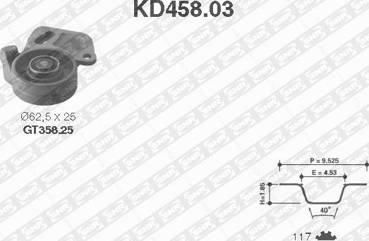 SNR KD458.03 - Timing Belt Set autospares.lv