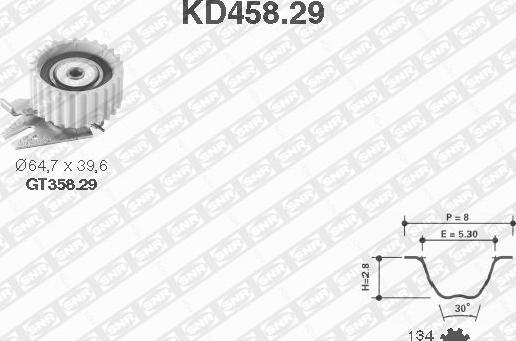 SNR KD458.29 - Timing Belt Set autospares.lv