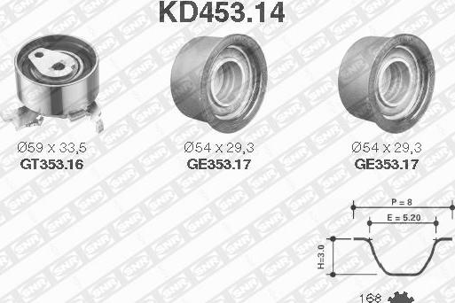 SNR KD453.14 - Timing Belt Set autospares.lv