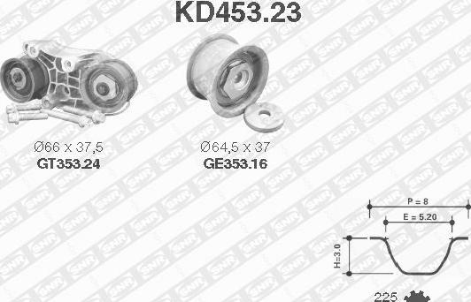 SNR KD453.23 - Timing Belt Set autospares.lv
