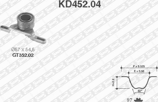 SNR KD452.04 - Timing Belt Set autospares.lv