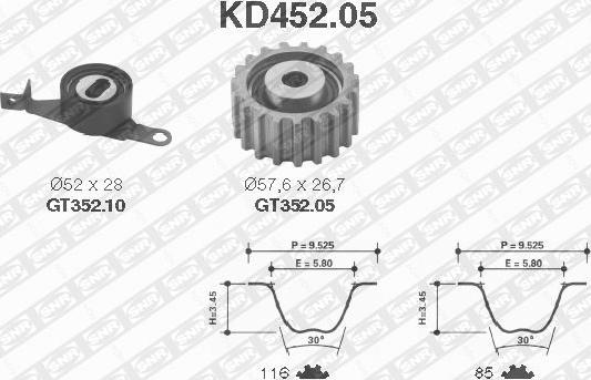 SNR KD452.05 - Timing Belt Set autospares.lv