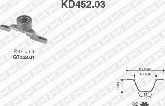 SNR KD452.03 - Timing Belt Set autospares.lv
