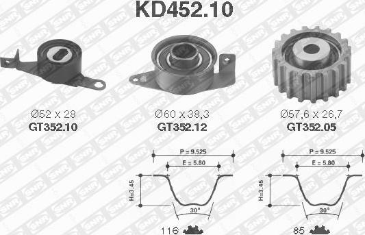 SNR KD452.10 - Timing Belt Set autospares.lv