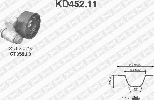 SNR KD452.11 - Timing Belt Set autospares.lv