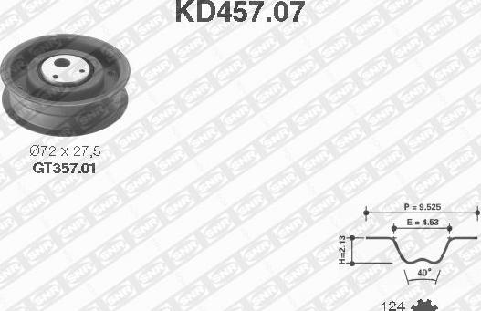 SNR KD457.07 - Timing Belt Set autospares.lv
