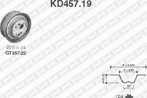 SNR KD457.19 - Timing Belt Set autospares.lv