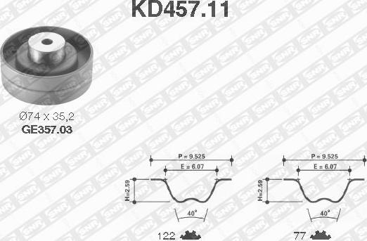 SNR KD457.11 - Timing Belt Set autospares.lv