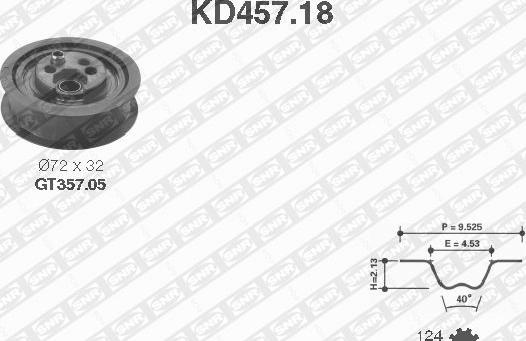 SNR KD457.18 - Timing Belt Set autospares.lv