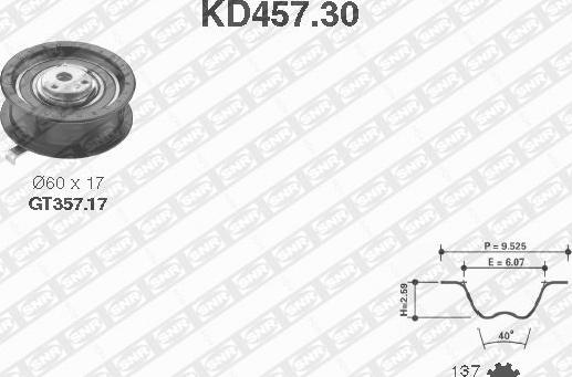 SNR KD457.30 - Timing Belt Set autospares.lv