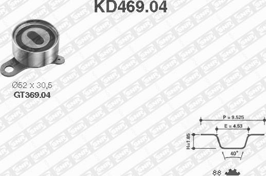 SNR KD469.04 - Timing Belt Set autospares.lv