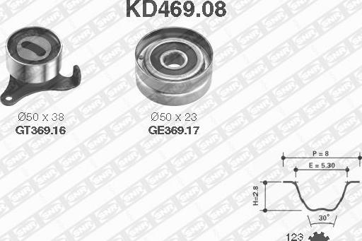 SNR KD469.08 - Timing Belt Set autospares.lv