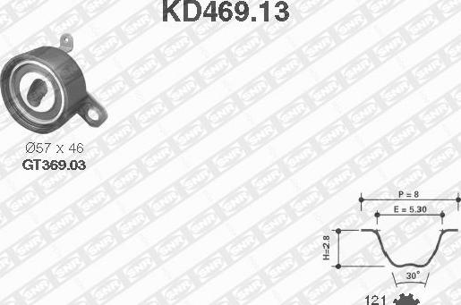 SNR KD469.13 - Timing Belt Set autospares.lv