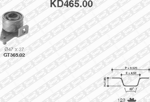 SNR KD465.00 - Timing Belt Set autospares.lv