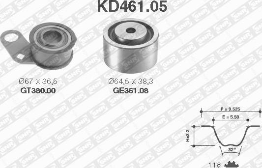 SNR KD461.05 - Timing Belt Set autospares.lv