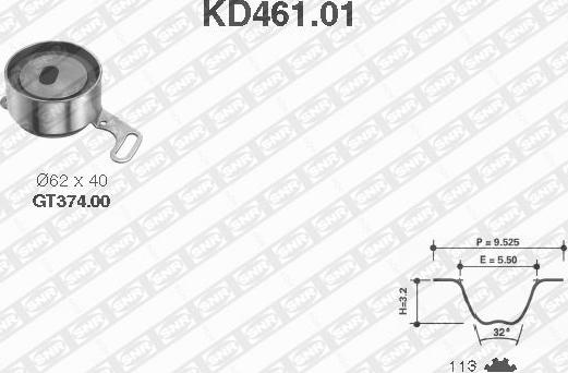 SNR KD461.01 - Timing Belt Set autospares.lv