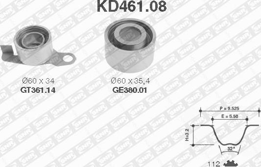 SNR KD461.08 - Timing Belt Set autospares.lv