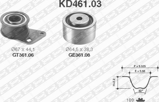 SNR KD461.03 - Timing Belt Set autospares.lv