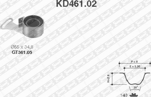 SNR KD461.02 - Timing Belt Set autospares.lv