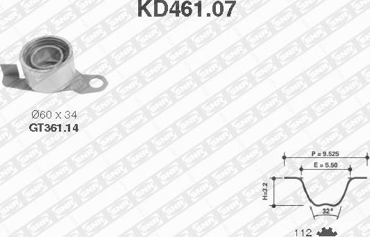 SNR KD461.07 - Timing Belt Set autospares.lv