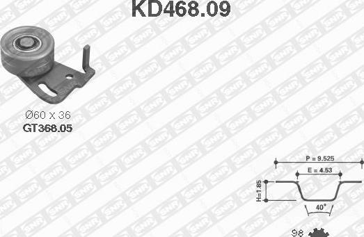 SNR KD468.09 - Timing Belt Set autospares.lv