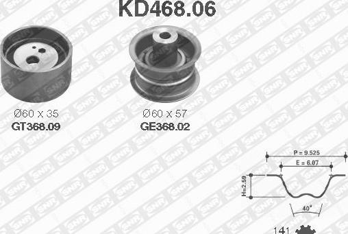 SNR KD468.06 - Timing Belt Set autospares.lv