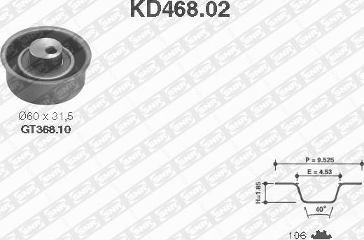 SNR KD468.02 - Timing Belt Set autospares.lv