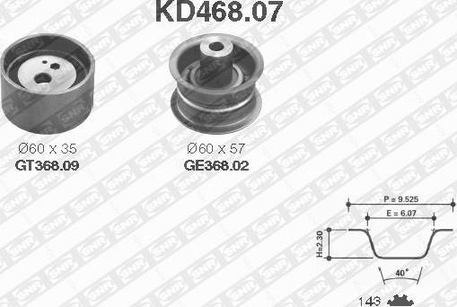 SNR KD468.07 - Timing Belt Set autospares.lv