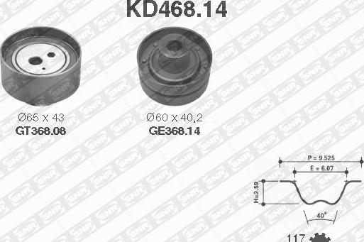 SNR KD468.14 - Timing Belt Set autospares.lv