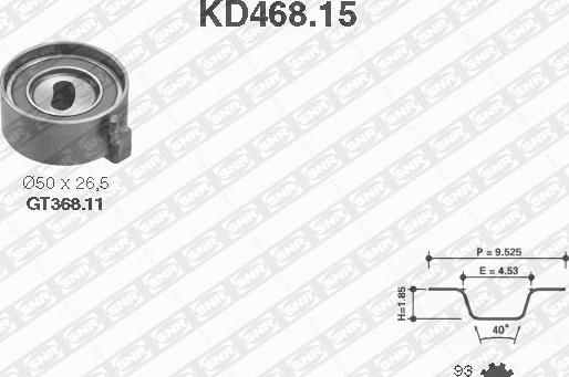 SNR KD468.15 - Timing Belt Set autospares.lv