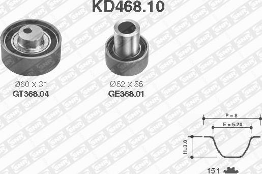 SNR KD468.10 - Timing Belt Set autospares.lv