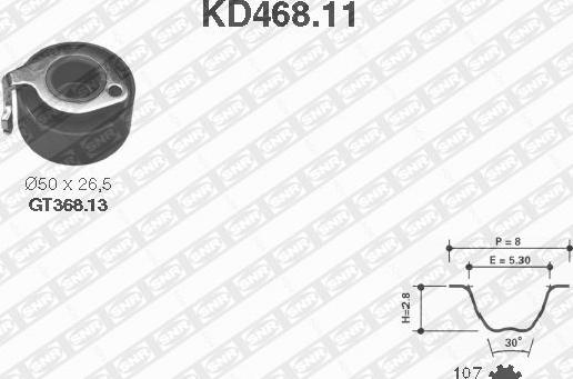 SNR KD468.11 - Timing Belt Set autospares.lv