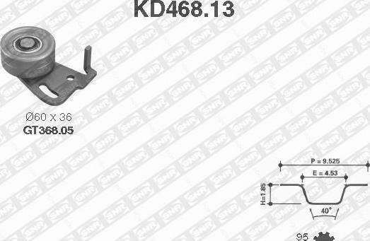 SNR KD468.13 - Timing Belt Set autospares.lv