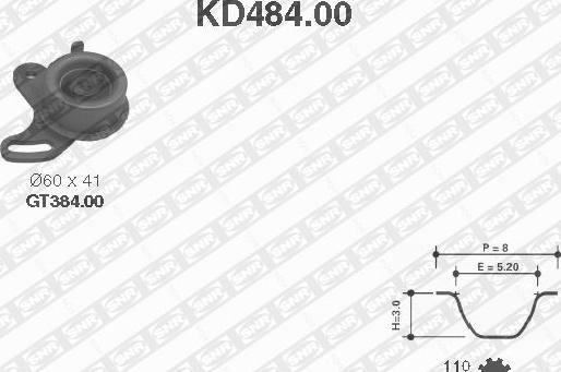 SNR KD484.00 - Timing Belt Set autospares.lv