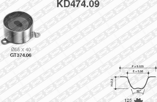 SNR KD474.09 - Timing Belt Set autospares.lv