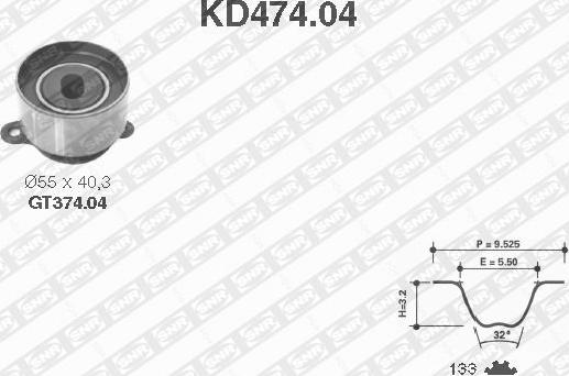 SNR KD474.04 - Timing Belt Set autospares.lv