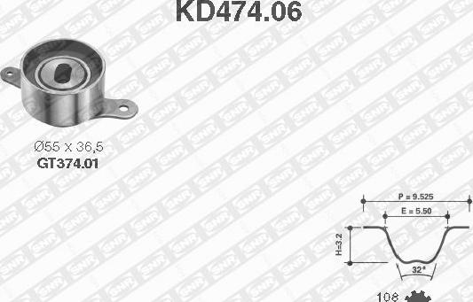 SNR KD474.06 - Timing Belt Set autospares.lv