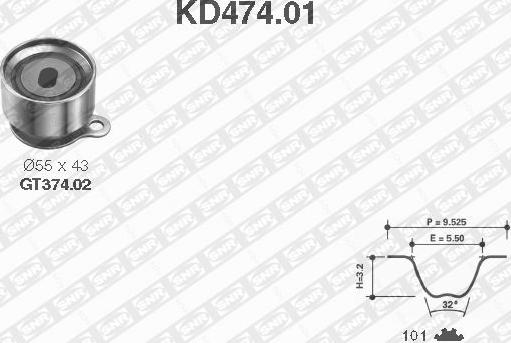 SNR KD474.01 - Timing Belt Set autospares.lv