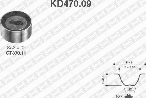 SNR KD470.09 - Timing Belt Set autospares.lv