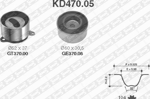 SNR KD470.05 - Timing Belt Set autospares.lv
