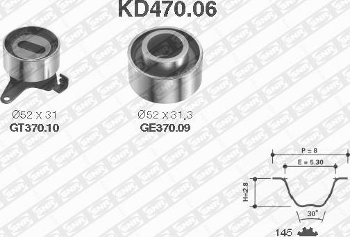 SNR KD470.06 - Timing Belt Set autospares.lv